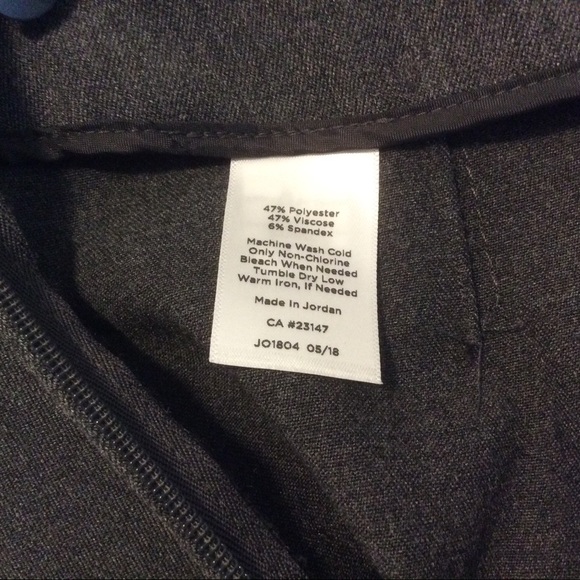 Talbots Gray Bi-Stretch Straight Leg Pants - 12 - Picture 9 of 9